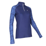 Shires Aubrion Hyde Park Ladies Cross Country Shirt #colour_navy-paisley