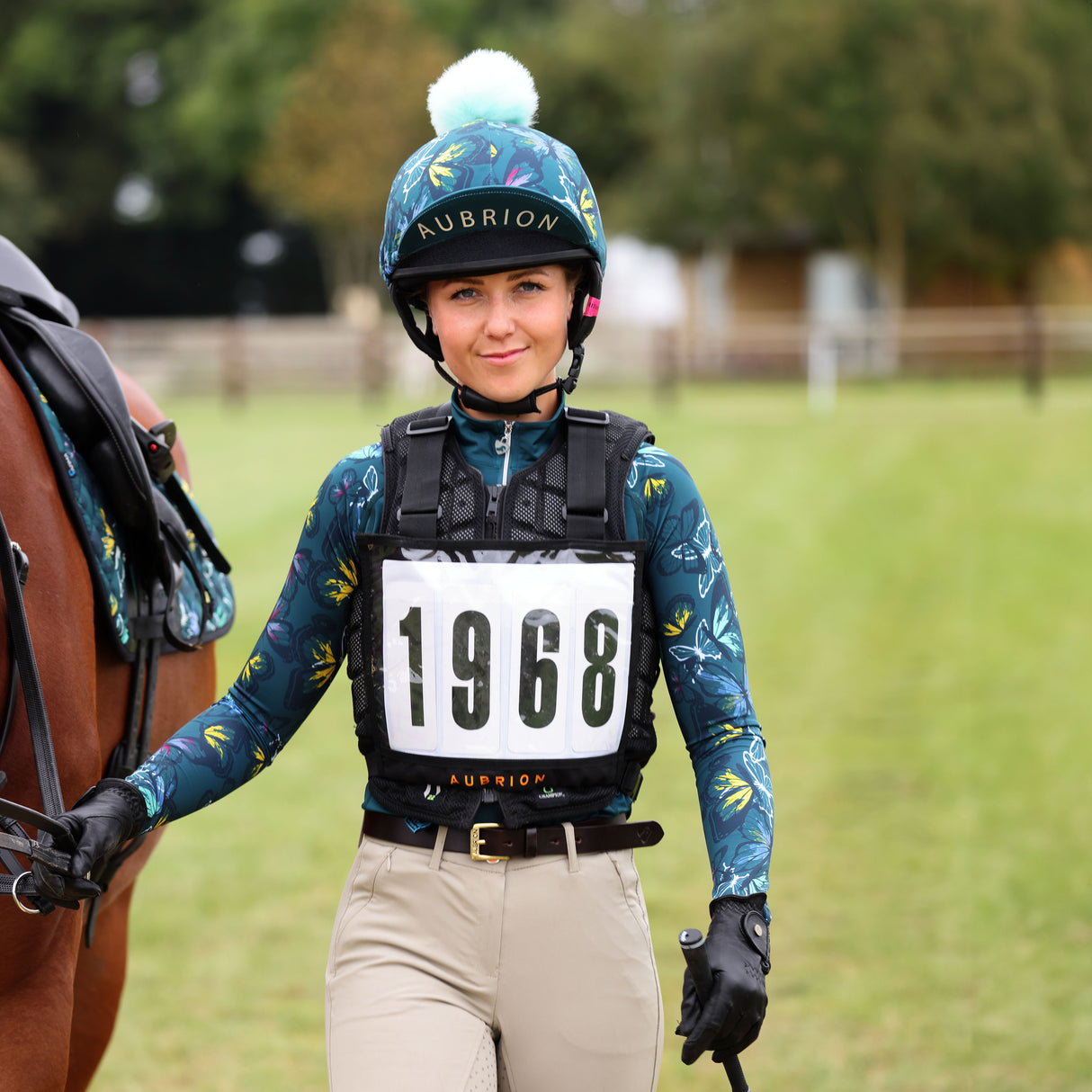 Shires Aubrion Hyde Park Ladies Cross Country Shirt #colour_butterfly