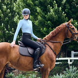Dublin Ladies Brushed Long Sleeve Riding Top #colour_blue-fog