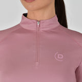 Dublin Ladies Breathable Long Sleeve Riding Top #colour_dusty-rose