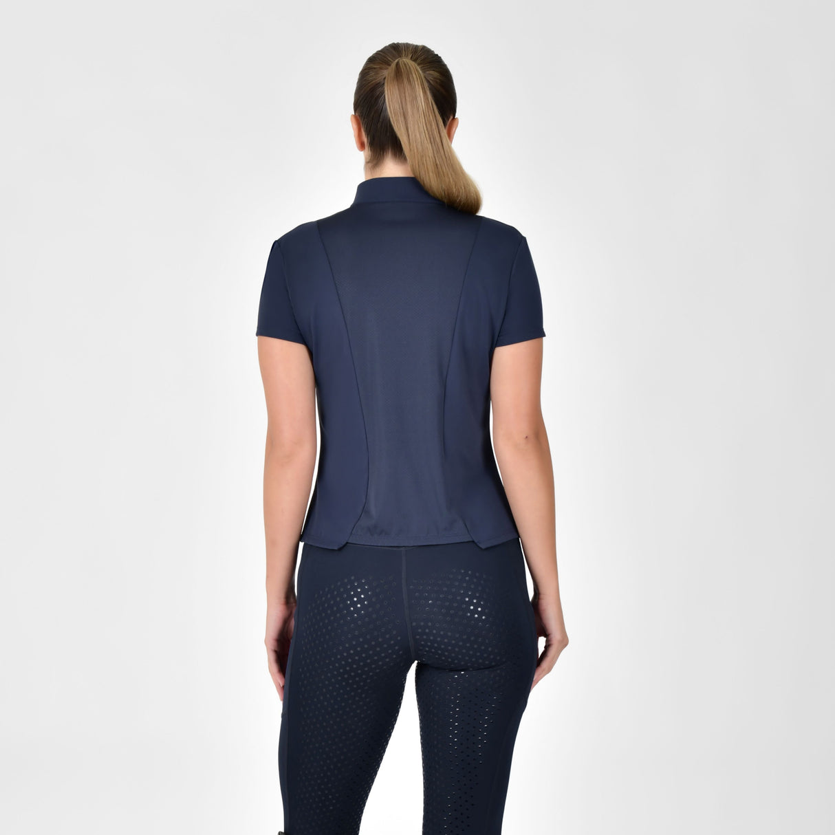 Dublin Ladies Fitted 1/4 Zip Top #colour_navy