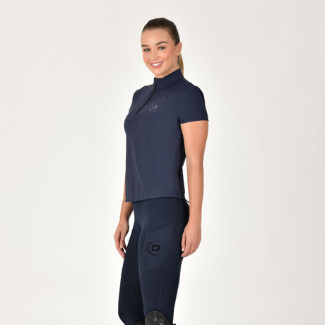 Dublin Ladies Fitted 1/4 Zip Top #colour_navy