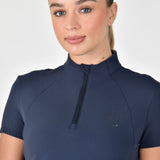 Dublin Ladies Fitted 1/4 Zip Top #colour_navy