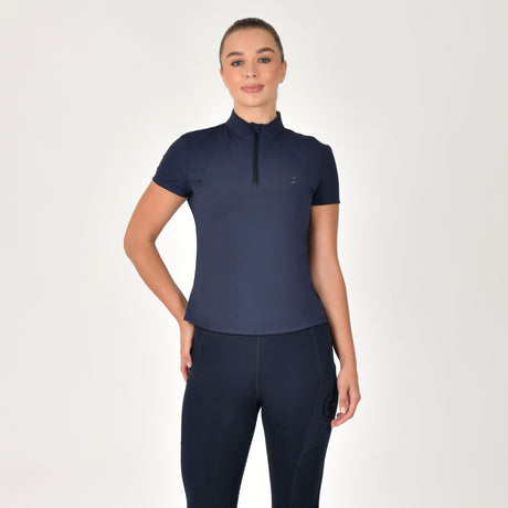 Dublin Ladies Fitted 1/4 Zip Top #colour_navy