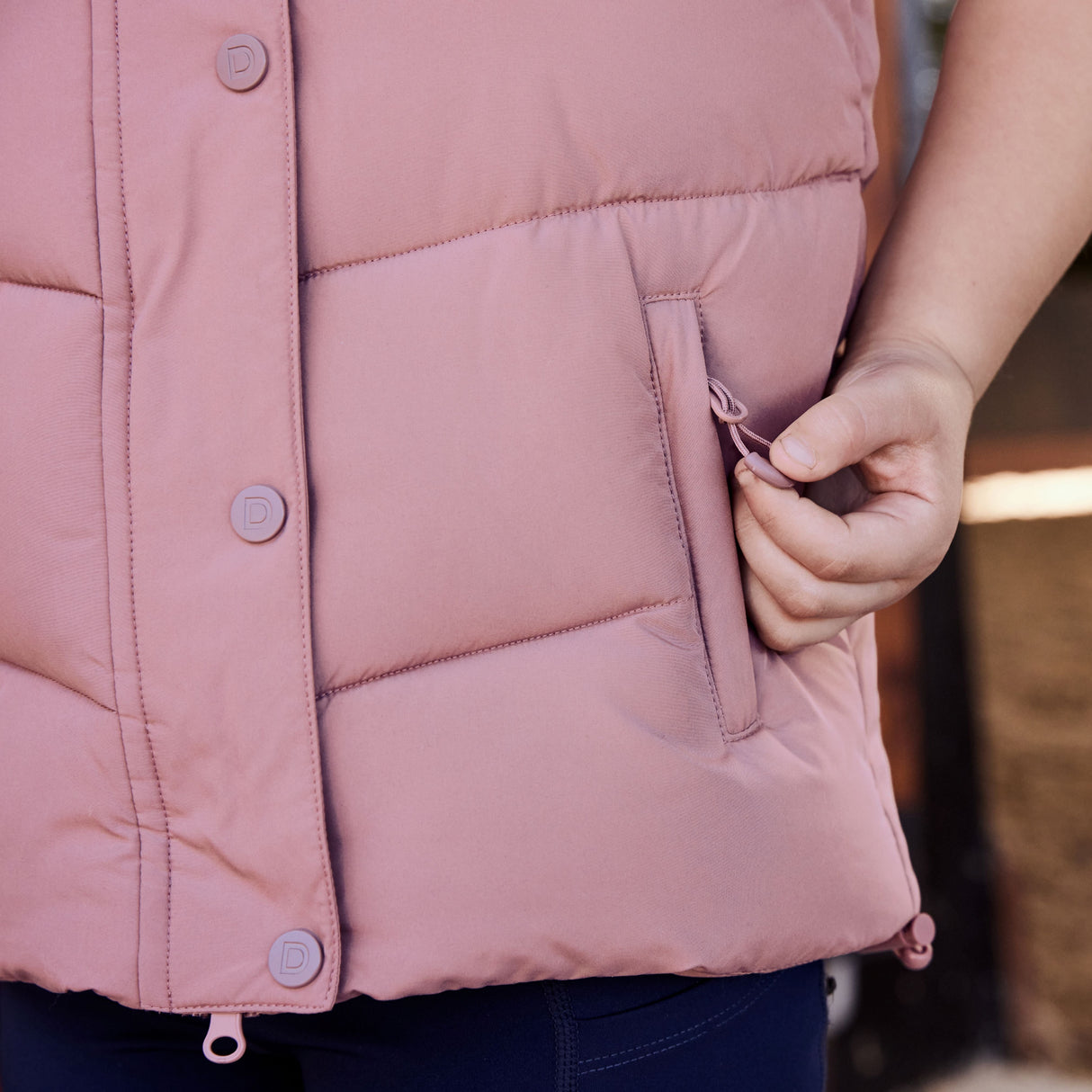 Dublin Children's Puffer Body Warmer #colour_dusty-rose