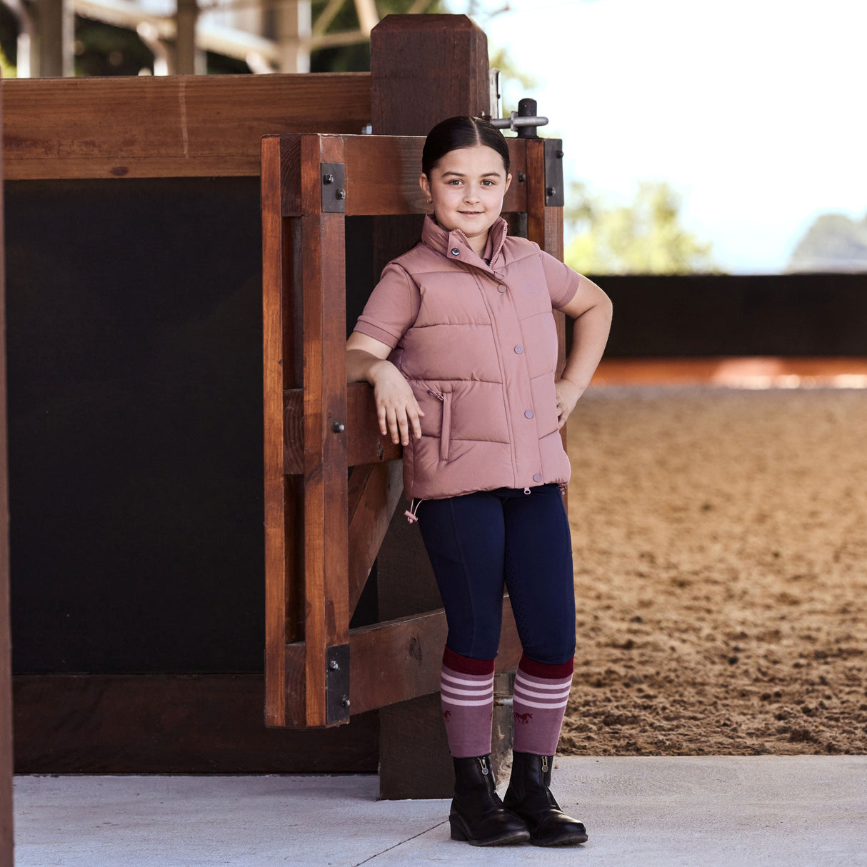 Dublin Children's Puffer Body Warmer #colour_dusty-rose