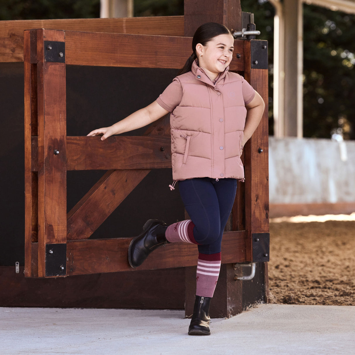 Dublin Children's Puffer Body Warmer #colour_dusty-rose