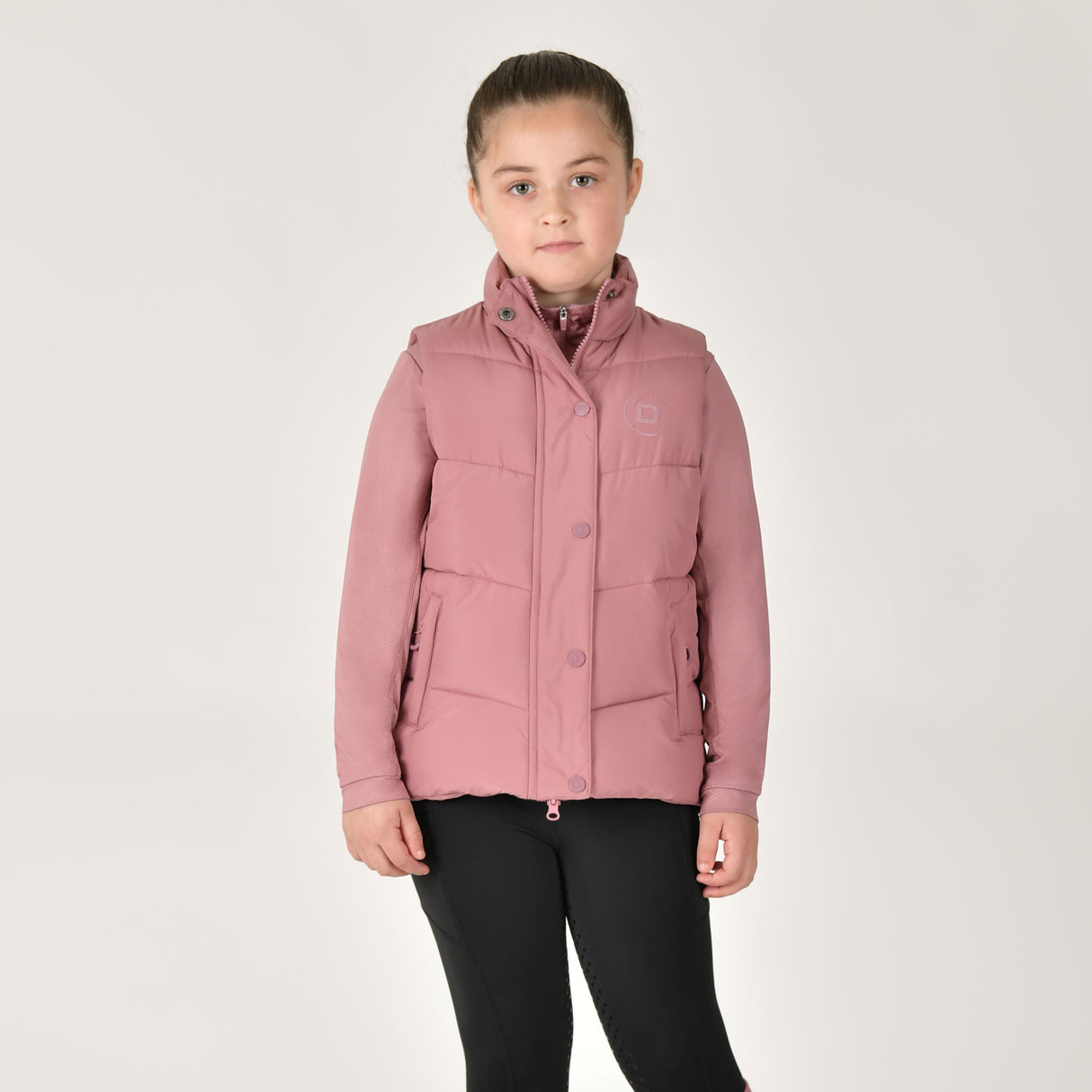Dublin Children's Puffer Body Warmer #colour_dusty-rose