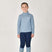 Dublin Children's Breathable Long Sleeve Riding Top #colour_blue-fog