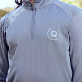 Dublin Children's Breathable Long Sleeve Riding Top #colour_blue-fog