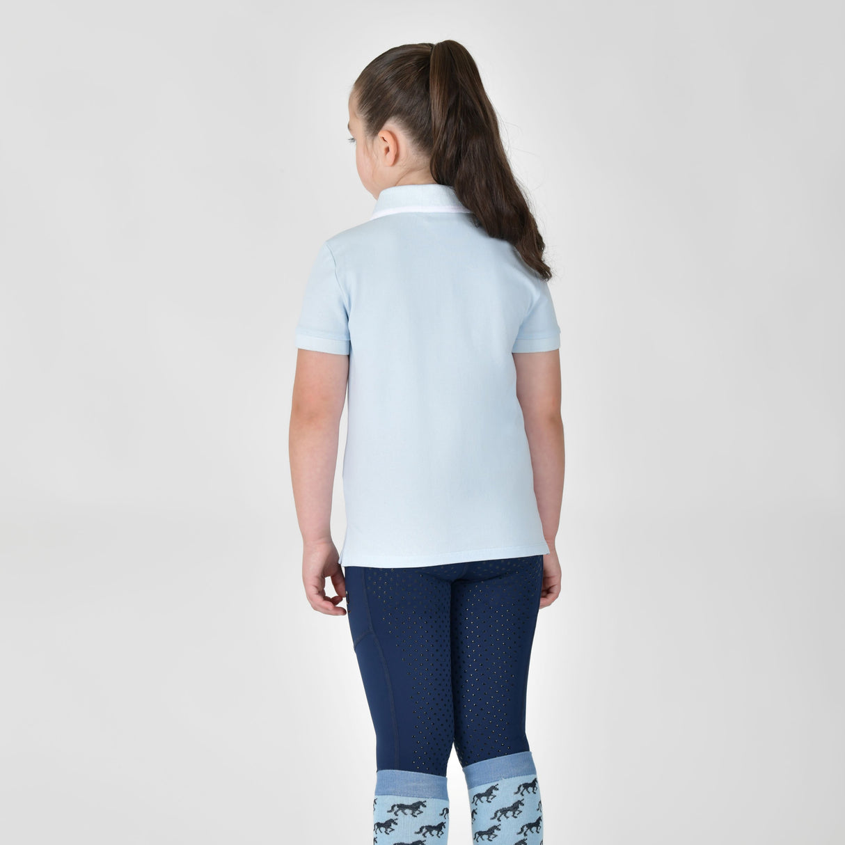 Dublin Children's Cotton Pique Short Sleeve Polo #colour_sky-blue