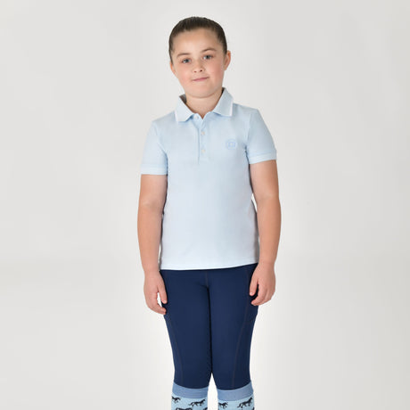 Dublin Children's Cotton Pique Short Sleeve Polo #colour_sky-blue