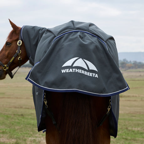 Weatherbeeta Comfitec Ultra 100G Detach-A-Neck Turnout #colour_charcoal