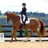 Weatherbeeta Satin Luxe Air-Tec Dressage Saddle Pad #colour_white
