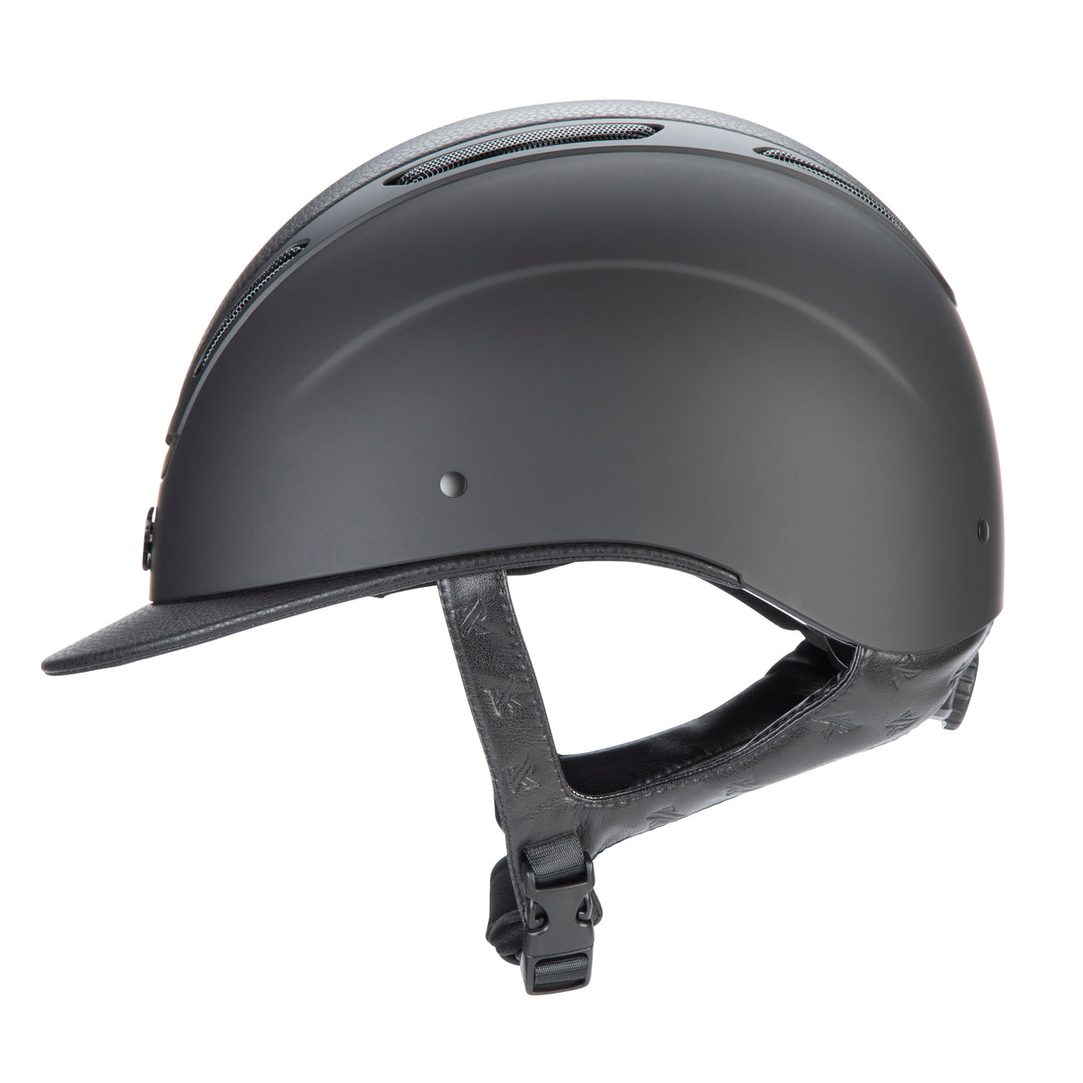 Shires Karben Amity Leather Riding Hat #colour_black