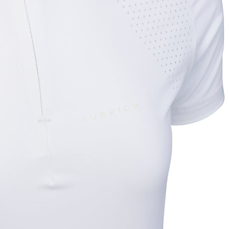 Shires Aubrion Optima QX Show Shirt - Young Rider #colour_white