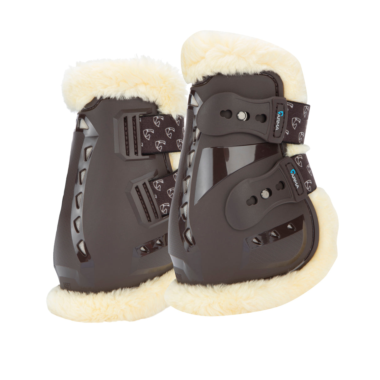 Shires ARMA Carbon Pro SupaFleece Fetlock Boots #colour_brown