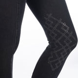 HKM Ladies Knee Patch Riding Breeches -Harbour Island Denim-