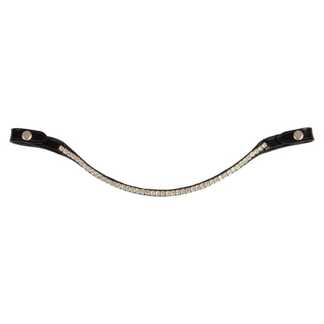 Acavallo Browband Calfskin & Round Crystals #colour_black-transparent