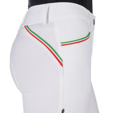 HKM Ladies Silicone Full Grip Riding Breeches -Livigno Sportive- #colour_white
