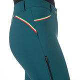 HKM Ladies Silicone Full Grip Riding Breeches -Livigno Sportive- #colour_deep-green