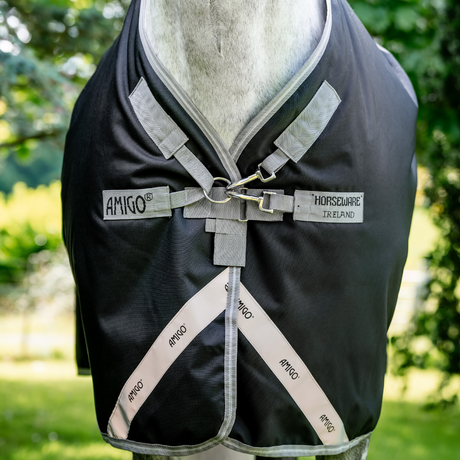Horseware Ireland Amigo 1200D 250g Turnout Rug #colour_black-titanium-grey-silver