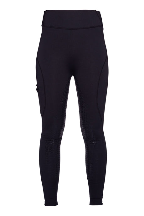 HKM Ladies Silicone Full Seat Riding Leggings -Rio- #colour_black