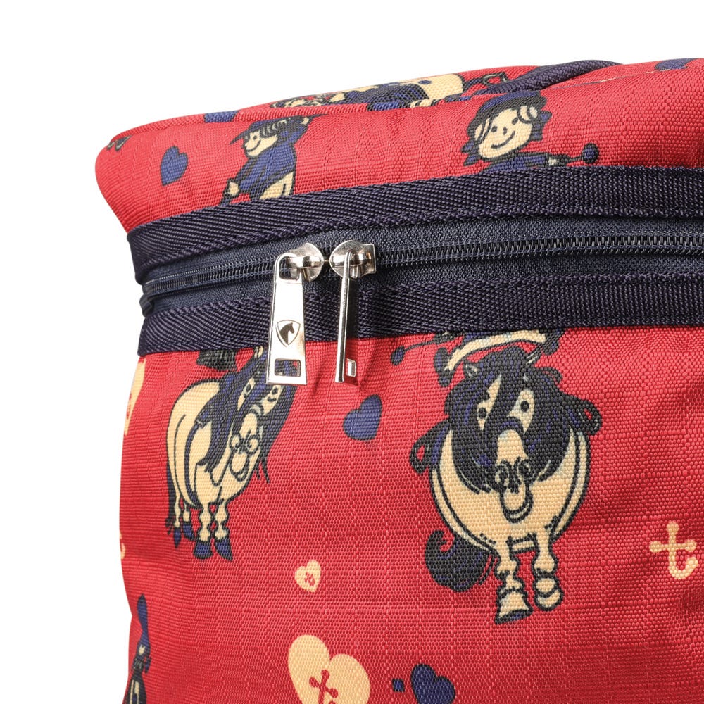 Hy Equestrian Thelwell Collection Balancing Act Hat Bag #colour_red-navy