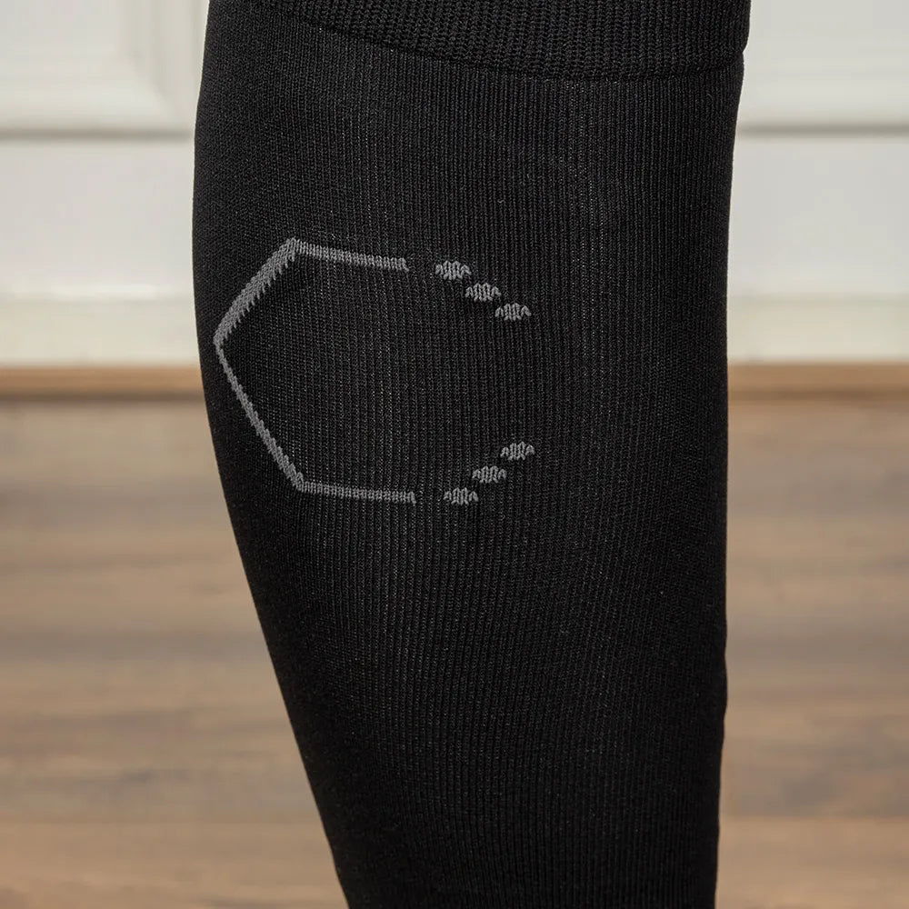 Coldstream Ancroft Cushioned Riding Socks [Black/Grey] [UK 3.5-8]