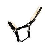 Hy Equestrian Fleece Lined Lunge Cavesson [Black/Natural] [Pony]