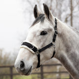 Hy Equestrian Fleece Lined Lunge Cavesson [Black/Natural] [Pony]