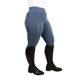 Hy Equestrian Elevate Chambray Denim Tights [Blue] [XS]