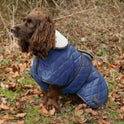 Benji & Flo Teddy Quilted Dog Coat [Navy/Chocolate] [3XS]