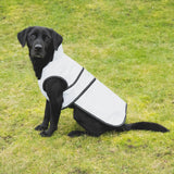 Benji & Flo Silva Reflective Dog Coat [Silver/Black] [3XS]