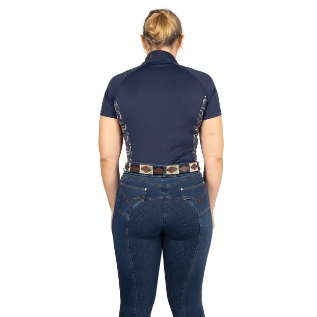 Hy Equestrian Elevate Heritage Short Sleeve Base Layer [Navy] [L]