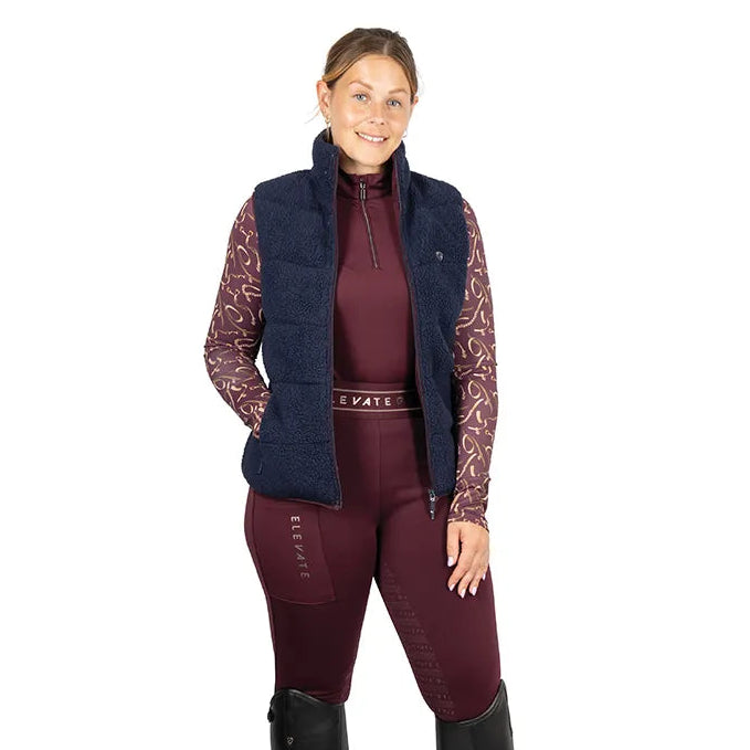 Hy Equestrian Elevate Heritage Teddy Fleece Gilet [Navy] [XS]