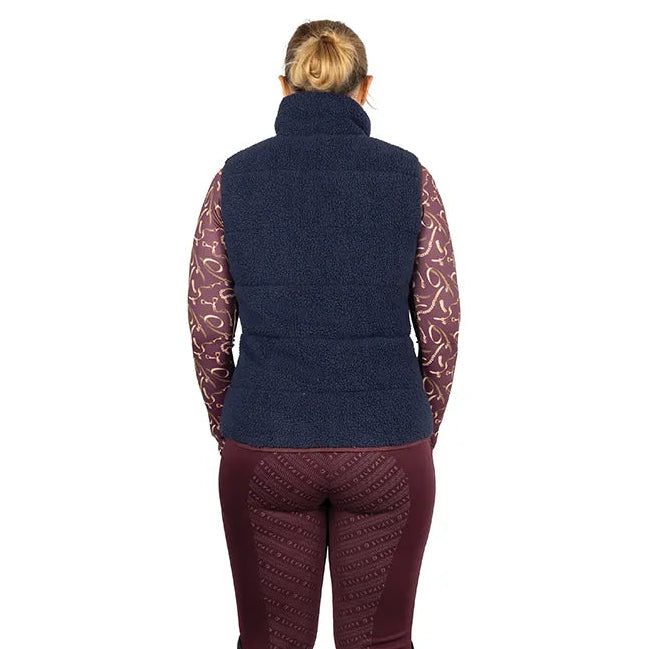 Hy Equestrian Elevate Heritage Teddy Fleece Gilet [Navy] [XS]