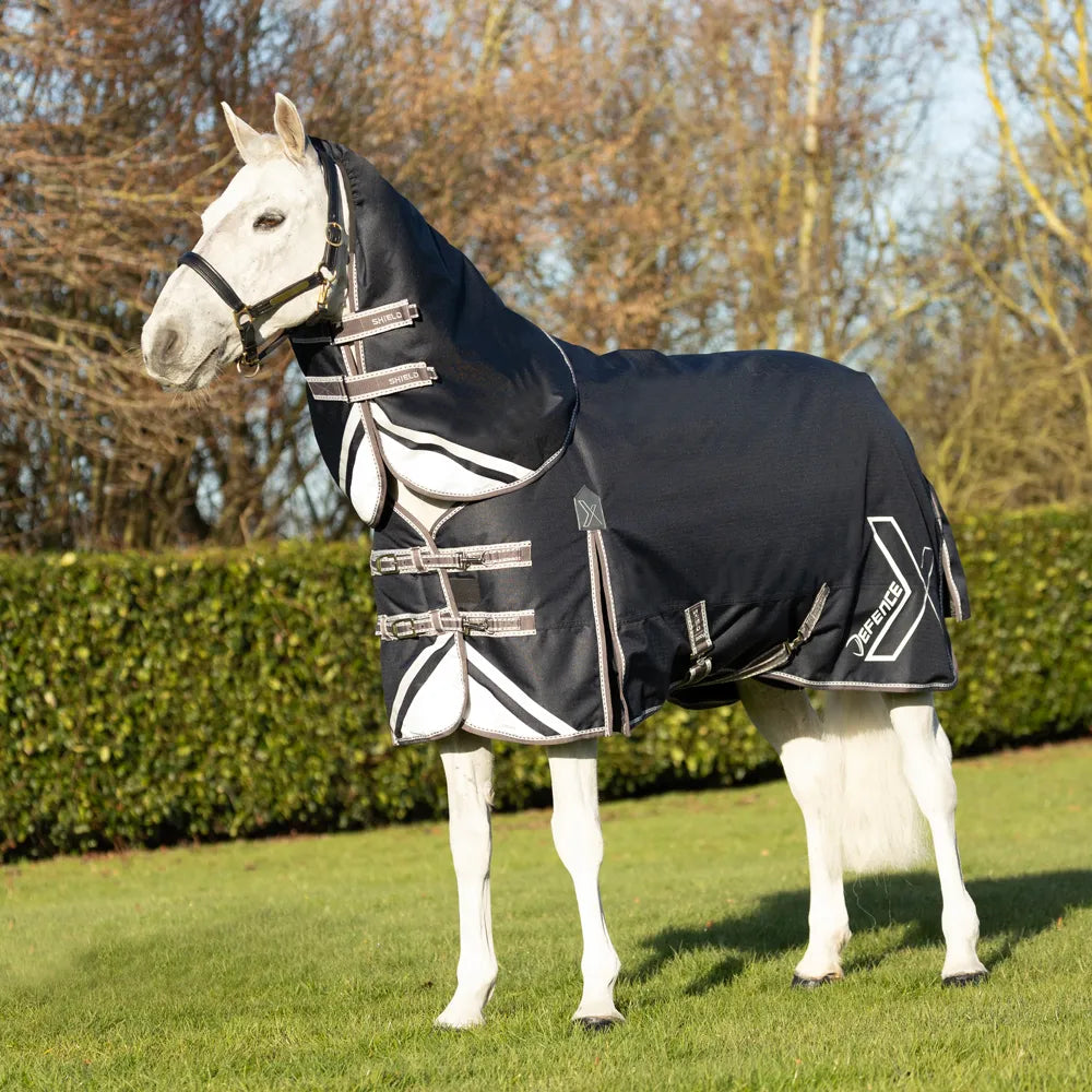 DefenceX Shield 50g Turnout Rug with Detachable Neck [Navy] [5'9]