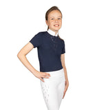 Hy Equestrian Children's Roka Reign Show Shirt [Navy] [7-8 Years]