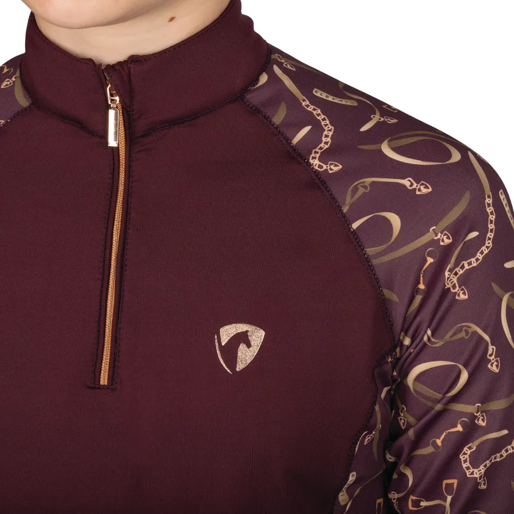 Hy Equestrian Elevate Heritage Mizs Base Layer [Berry] [7-8 Years]