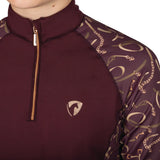 Hy Equestrian Elevate Heritage Mizs Base Layer [Berry] [7-8 Years]