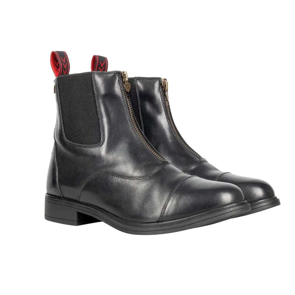 ProPriverno Davanti Children's Zip Paddock Boot by Hy Equestrian [Black] [UK 13]