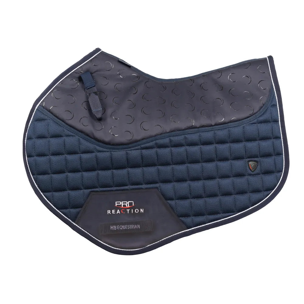 ProReaction 3D Mesh Close Contact Saddle Pad with Silicone by Hy Equestrian #colour_navy