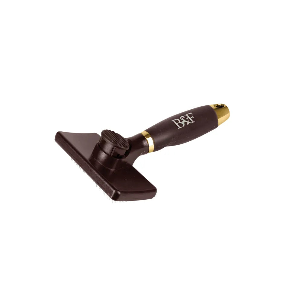 Benji & Flo Gel Handle Slicker Brush [Brown/Gold] [One Size]