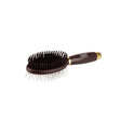 Benji & Flo Gel Handle Double Sided Grooming Brush [Brown/Gold] [One Size]