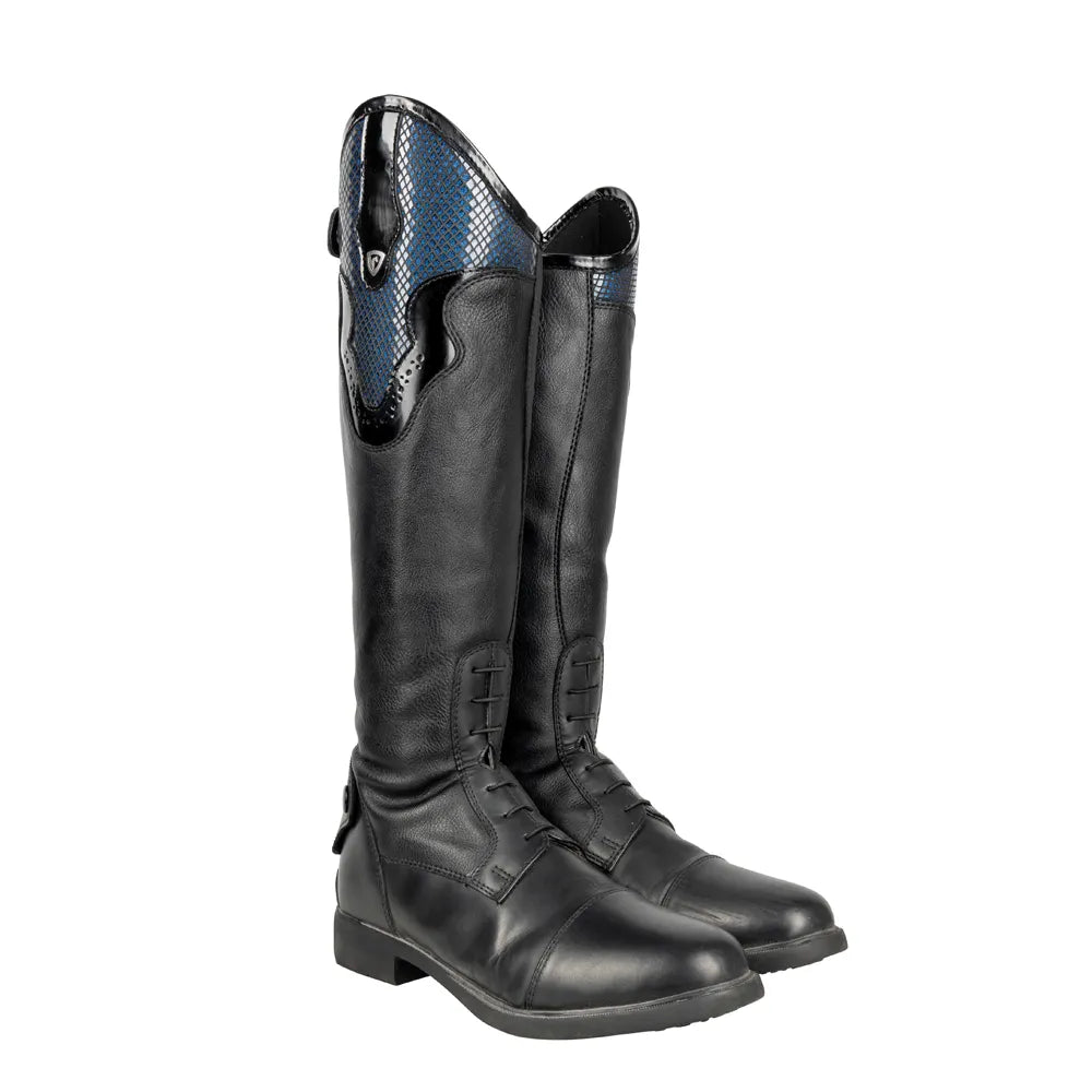 Hy Equestrian Children's Bolono Riding Boots [Black/Blue] [UK 10]