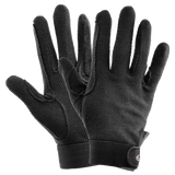 E.L.T Picot Adult Knit-Cotton Gloves #colour_black