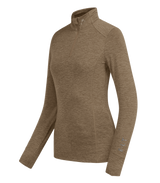 E.L.T Ladies Milano Functional-Zip Shirt #colour_cappuccino-melange