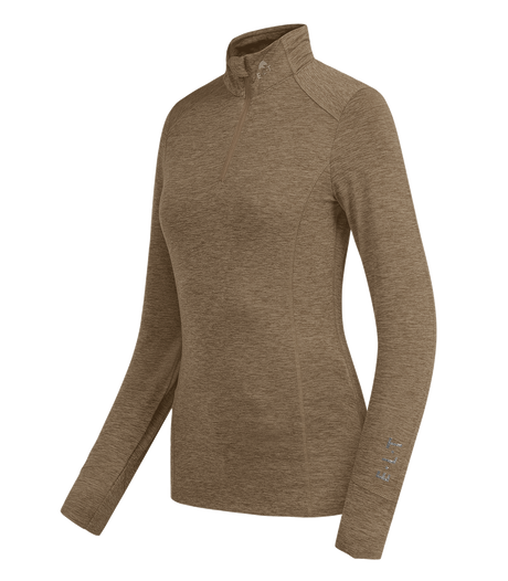 E.L.T Ladies Milano Functional-Zip Shirt #colour_cappuccino-melange