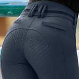 E.L.T Ladies Maja Glam Curved High Waist Breeches #colour_deep-blue